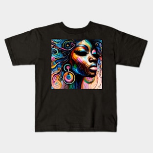 Abstract face painting #2. By Charlotte VanRoss (cvanross) Kids T-Shirt